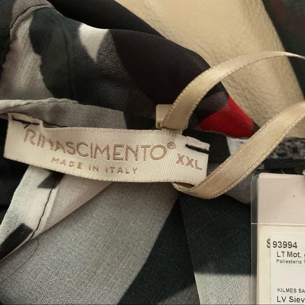 RINASCIMENTO Bodysuit with silky artistic print blouse - Picture 14 of 16